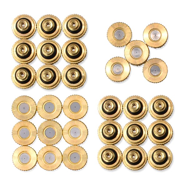 320 Pack Brass Misting Nozzles For Outdoor Cooling System, 0.012” Orifice (0.3 mm) 10/24 UNC