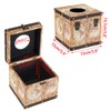 BTSKY Wooden + PU Retro Household Office Cube Square Tissue