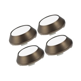 Partuto 65mm Dia Car Wheel Center Hub Caps Bronze Tone White - 4 Pcs Replacement