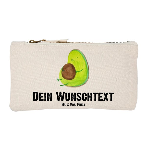 Mr. & Mrs. Panda Avocado Whistles Make-Up Bag, White Personalised,