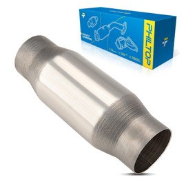 PHILTOP Catalytic Converter Compatible with 3“ Universal High Flow Catalytic Converter - Replace# OE 410300 Direct-Fit Stainless Steel (EPA Compliant)