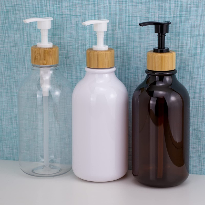 Shampoo Bottles Refillable, Kimqi Bathroom Shampoo and Conditioner Dispenser Set,