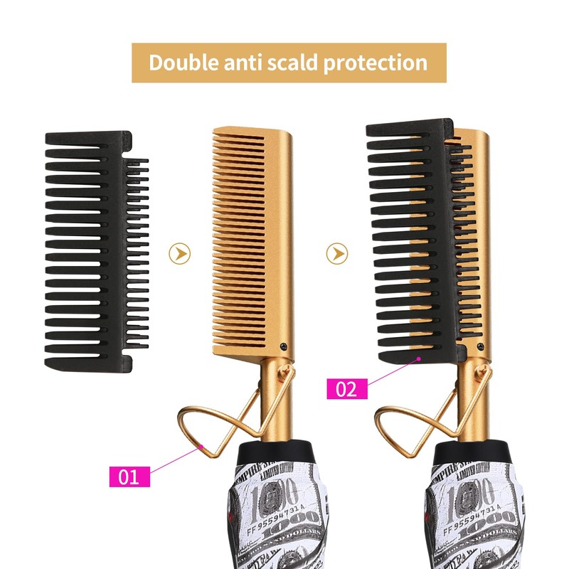 Hot Comb Electric Hair Straightener Comb for Women
