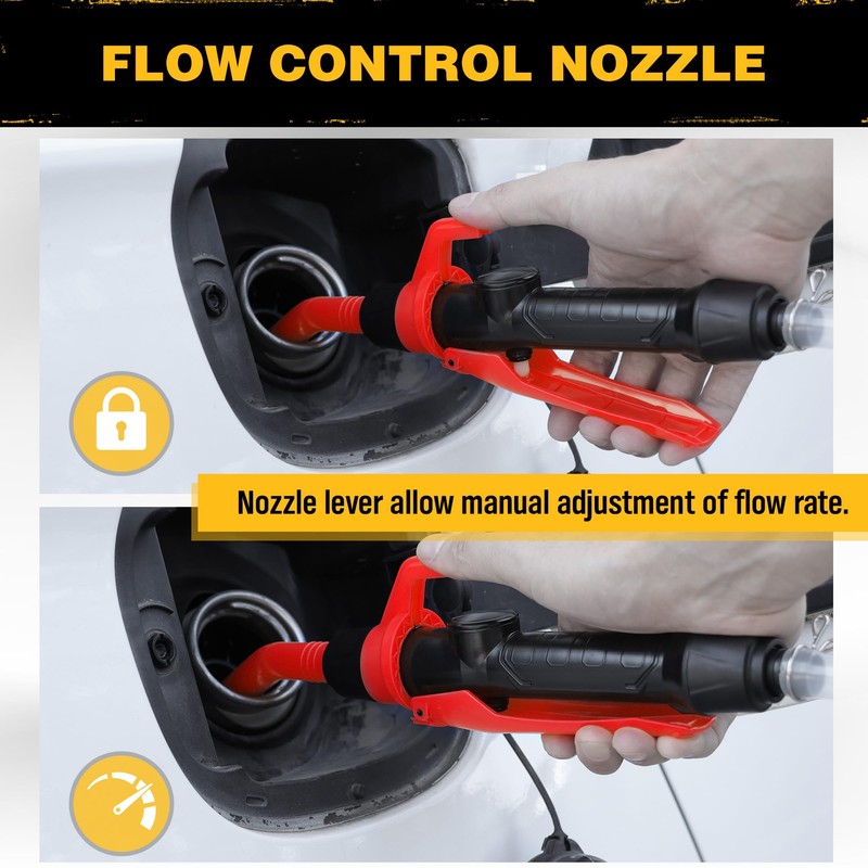 ELEAD Portable Battery Powered Pump - Red Electric Fuel/Water Transfer