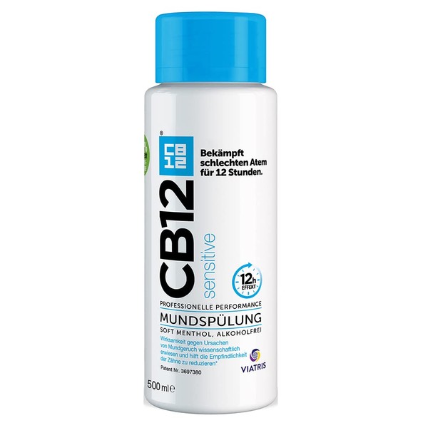 CB12 Sensitive - Refreshing Mouthwash for Sensitive Teeth - 12-Hour Effect - 500ml