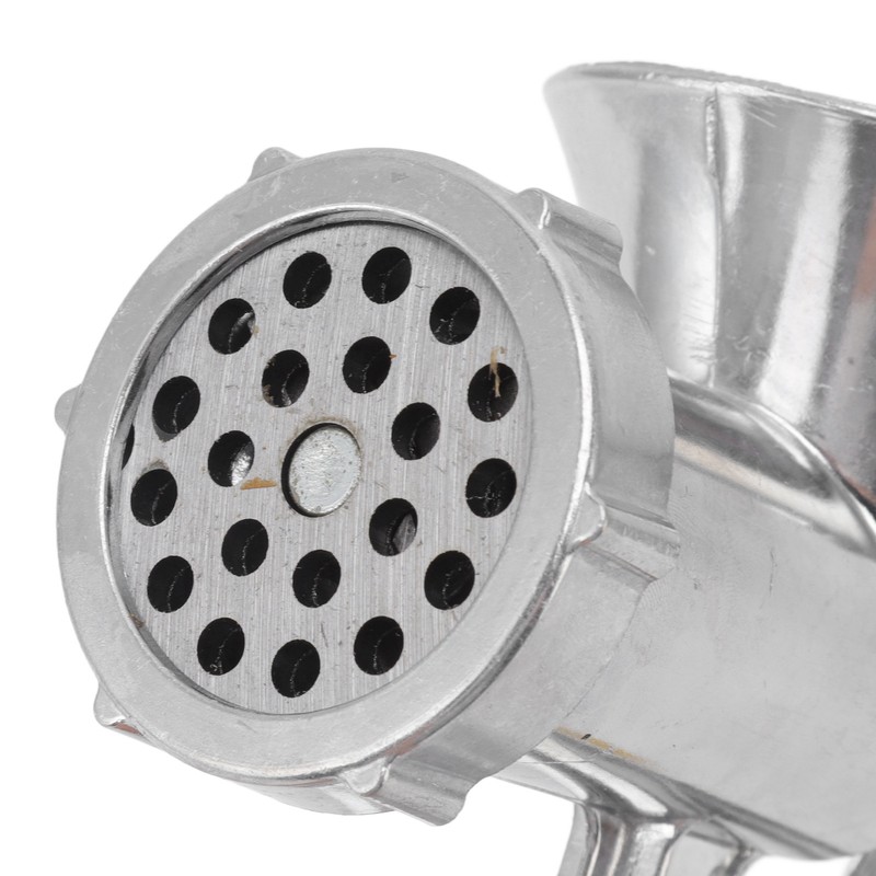 Meat Grinder Small Aluminum Alloy Composite Wood Incisive Blade Silver