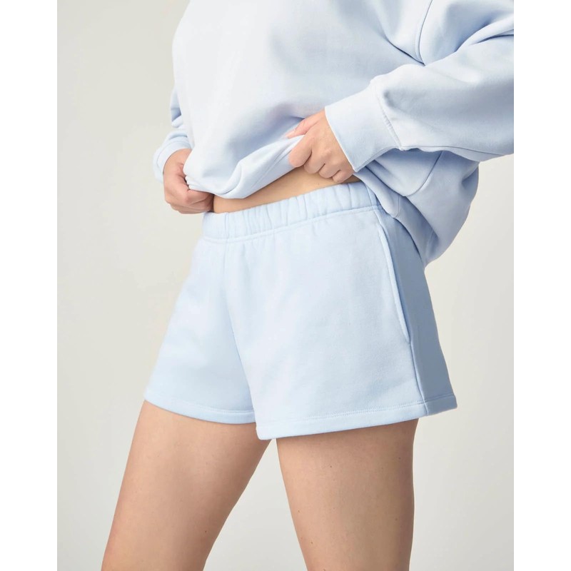 florence by mills Womens Cozy Crush Sweat Short Halogen Blue