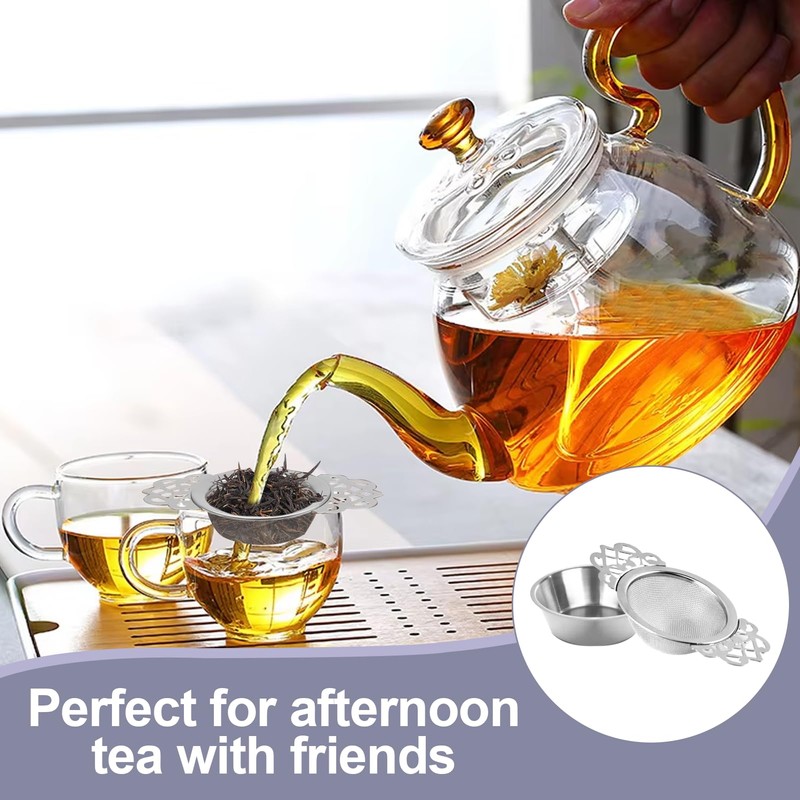 2 PCS Unusual Tea Strainers for Loose Tea with Drip