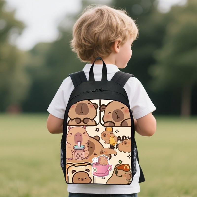 School Capybra Backpack, Children's Capybra School Bags, Cute Capy-bara Shoulder