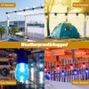 IPStank 48FT Solar-Powered RGB Outdoor String Lights – Dimmable Waterproof