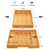 oridom Expandable Bamboo Kitchen Drawer Organizer for Cutlery and Utensils,
