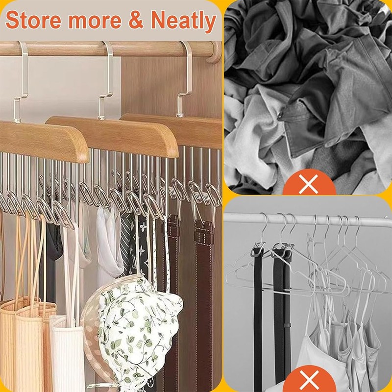 2 Pack Tank Tops Hangers Belt Hanger for Closet Bra