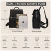 Backpack purse for women, Girls Fashion Flap Faux Leather Backpack