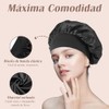 4 Pcs Sombrero de Satén para Dormir,Gorro Rizado Ajustable |