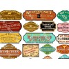 Old West Frontier Town Signs, 68 Multi-Scale Railroad Signs, 2
