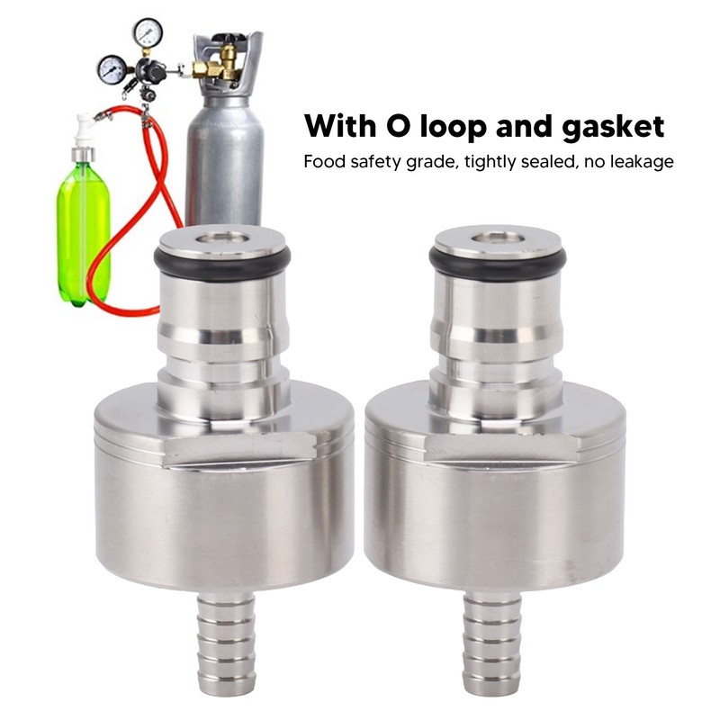 2PCS Stainless Steel Carbonation Cap Forced Carbonation PET Bottle Filling