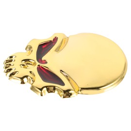 Gatuida Metal Skull Car Sticker Decal Black Automotive for Car Truck Death Skull Decorative Auto Logo Weatherproof Zinc Alloy Decal Set