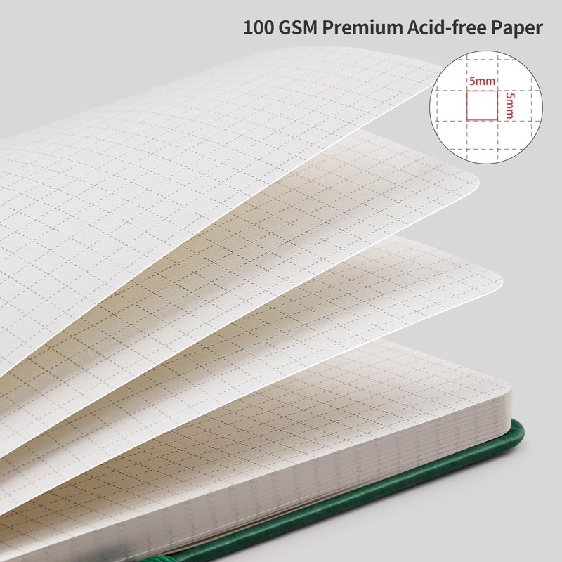 RETTACY Graph Grid Paper Notebook, 96 Pages, B5 Medium Size