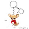 YAYAKO Acrylic Cute Chihuahua Keychain Charms Dog Lover Gifts for