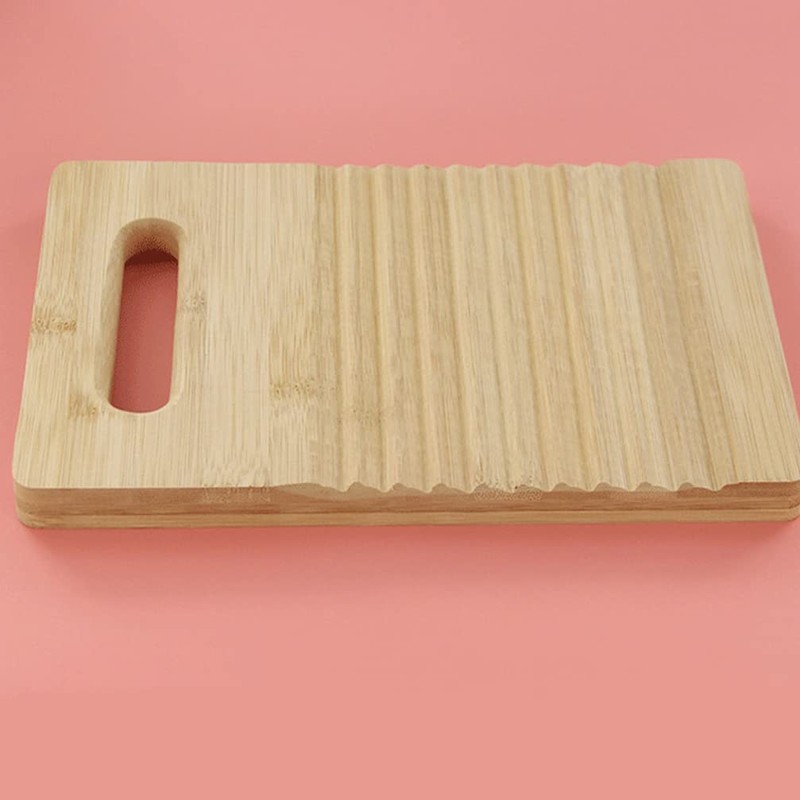 Tomaibaby Mini Washboard Wooden Washing Board Household for Students Clothes