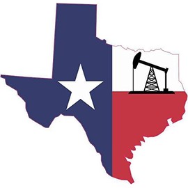 StickerTalk Die Cut Oil Well Texas Vinyl Sticker, 5 inches by 5 inches