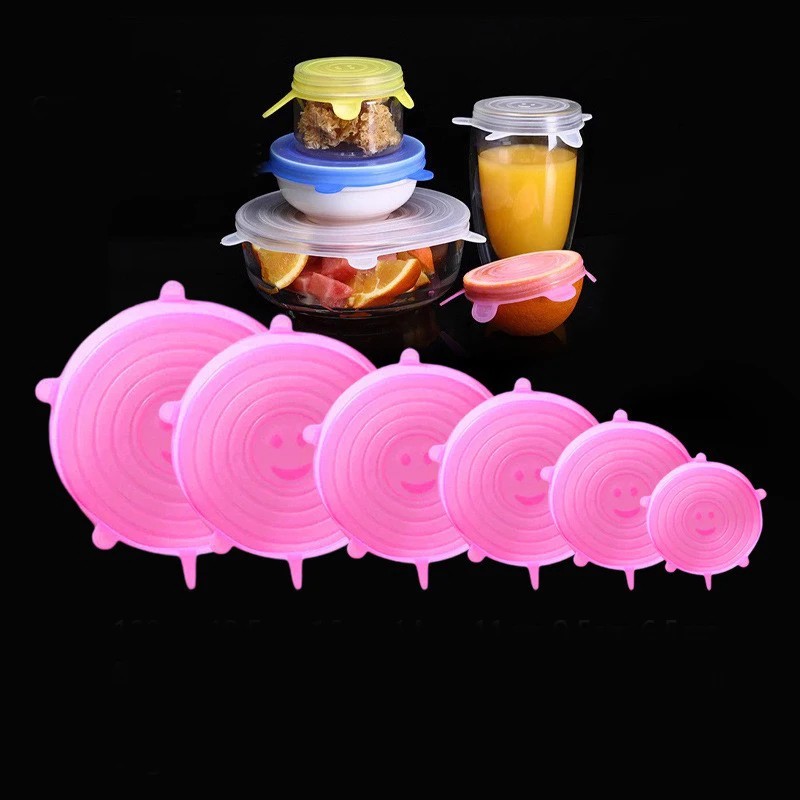 Silicone Stretch Lids for Food Bowls – Reusable Stretch Covers
