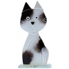 Fused Glass Cool Cats Collection - Charley Cat in black