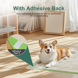 Gardner Pet Pee Pads for Dogs with Adhesive 10 Count, 19"X30" Extra Large Disposable Dog Pee Pads, Non-Slip Puppy Training Pads for Crate/Cage/Carrier