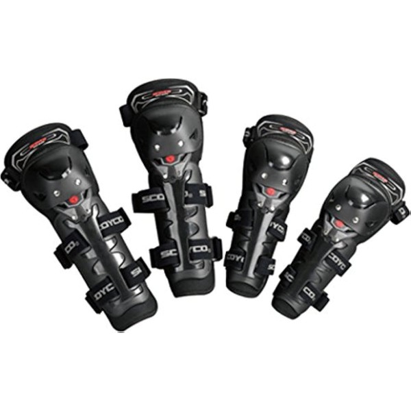 SCOYCO(スコイコ) FRONT ニープロテクターとエルボープロテクターのセット Black FREE K11H11-2