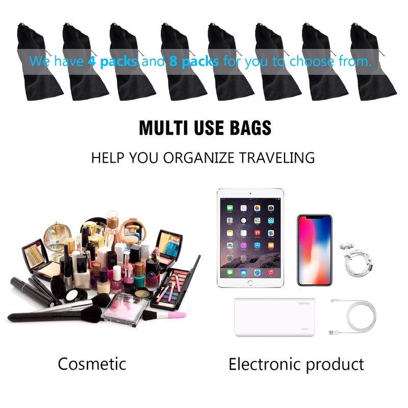 PlasMaller Shoe Storage Bags 100% Cotton with Drawstring For Men