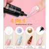 4 in 1 Upgrade 3D Gel Nail Gold Chrome Nail