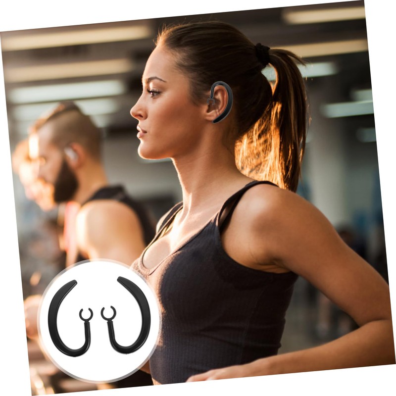 Levemolo 2sets Rubber Ear Hooks Earphone Holder Ear Hooks for