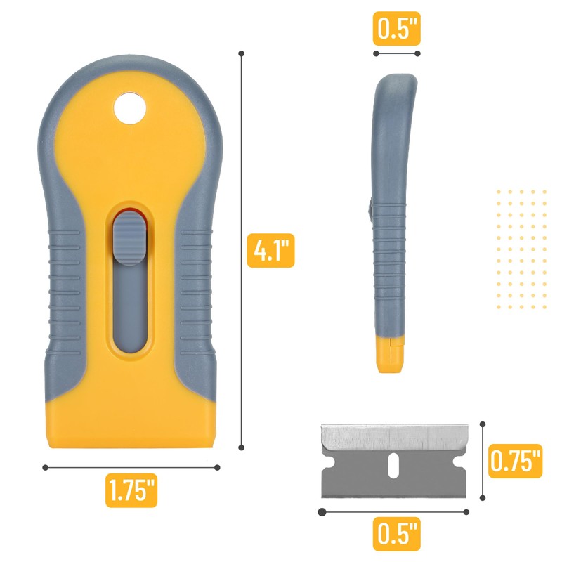 Bates- Razor Blade Scraper, 2 Pack, Razor Scraper Set with