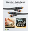 Goobay 50433 Stereo RCA Cable 2x RCA, Double Shielded, Black,