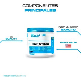 Blu-e Creatina Monohidratada 500 Gramos 100 Servicios Natural