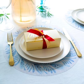 ACASSA Floral Wood Round Paper Placemats Disposable, Disposable Placemats for Dining Table, Paper Chargers, Wood Placemats, 14", 100PCS, Parties, Weddings, Thanksgiving, Valentines Day Placemats