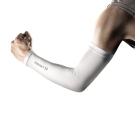 ZAMST Arm Compression Sleeves, For Sports, Running, Both Arms Included, white