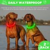 2 Pack Light Up Dog Collar, USB Rechargeable Dog Collar