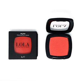 Lola Make-Up Mono Blush - Bright Peach, Highlighter, Smooth, Creamy, Powder, High Coverage, Mineral Oil Free, Vegan, Nr 003