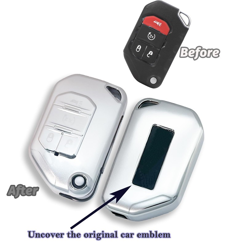 RFSRZ for Jeep Key Fob Cover Full Protection Key Case