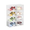 LEKSOGS 8 PACK Shoe Boxes Clear Plastic Stackable, XL Clear