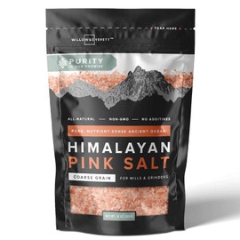 Willow & Everett 10oz 283g Himalayan Pink Rock Salt for Cooking Grinder Mill Refill Coarse Grain Kosher Non-GMO Natural Sea Salt Alternative Resealable Bag