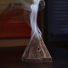Hosley's 5" High Large Soapstone Triangle Pyramid, Incense Cone Holder.