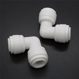 Malida 3/8 "x3/8" Tube Push Union Elbow Quick Connect for RO Water Filter Fitting Pack of 5