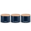 EHC Tea, Coffee, Sugar, Canister Set, Set of 3 Stackable