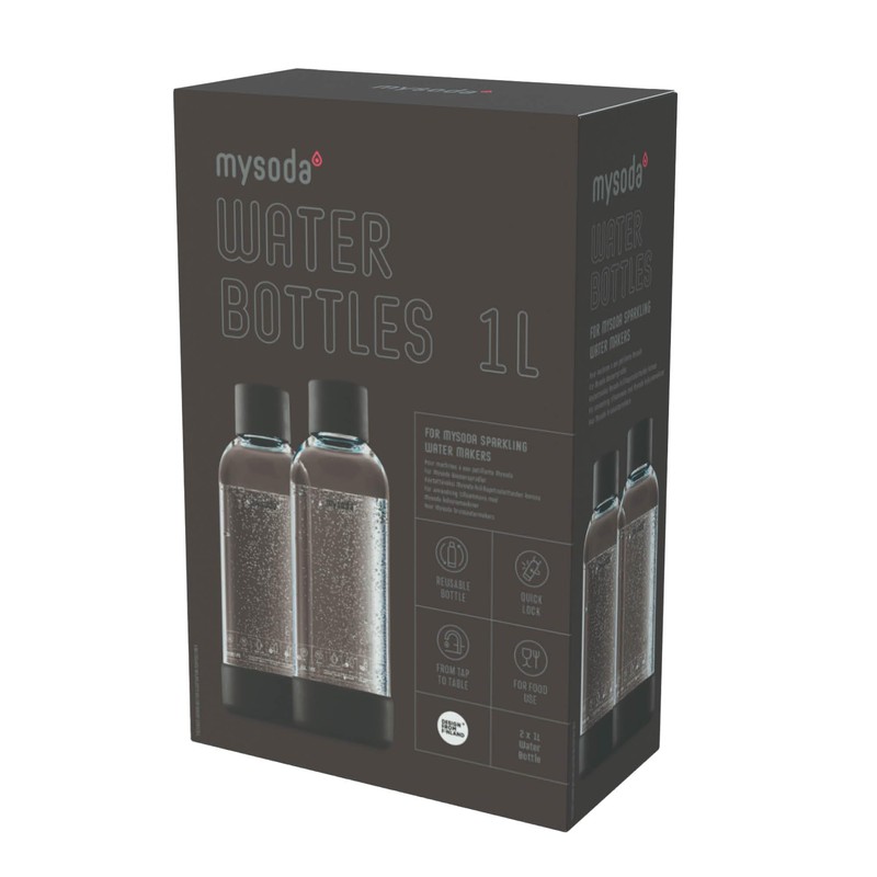 Mysoda: Reusable Plastic BPA-Free Water Bottle for Water Carbonators with
