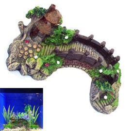 LiJuanWang Aquarium Decoration Cave Aquarium, Aquarium Decoration, Bridge Scenic Bridge Ornament, Resin Aquarium Decoration, Fish Tank Decoration, Aquarium Water Plants Bridge