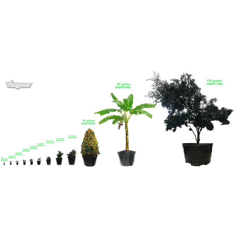 Viagrow 5 Gallon Plus Nursery Pots, BPA Free Planters, Plastic