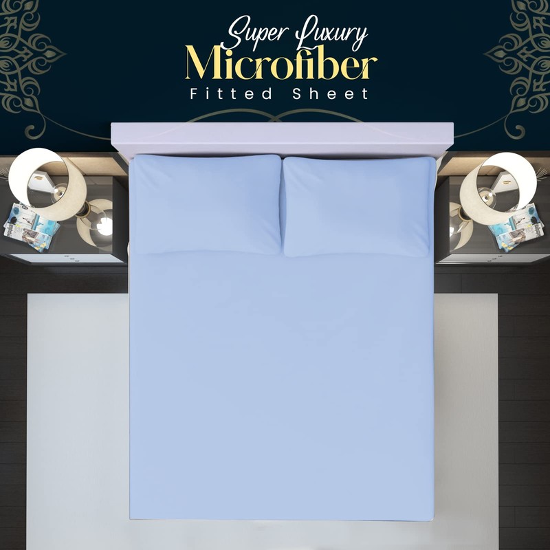 Sunshine Comforts Microfiber Fitted Sheets King Size Breathable, Anti Wrinkle