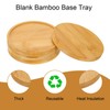 sourcing map 4PCS Mosaic Bamboo Coasters, 4.3 Inch Blank Base